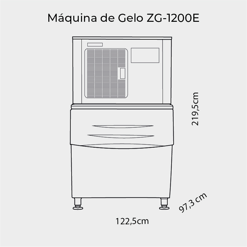 Máquina de Gelo LINHA EVOLUTION - ZG 1200E