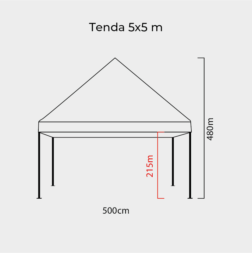 Tenda 5×5 metros