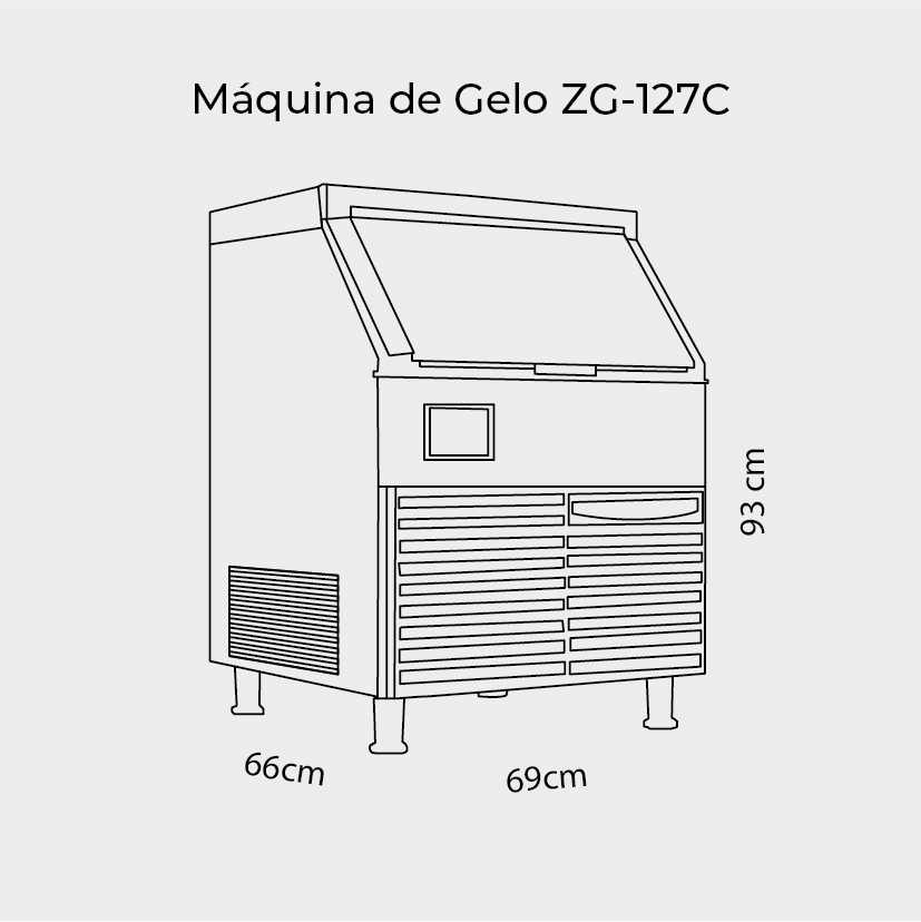 Máquina de Gelo LINHA EVOLUTION – ZG 127C