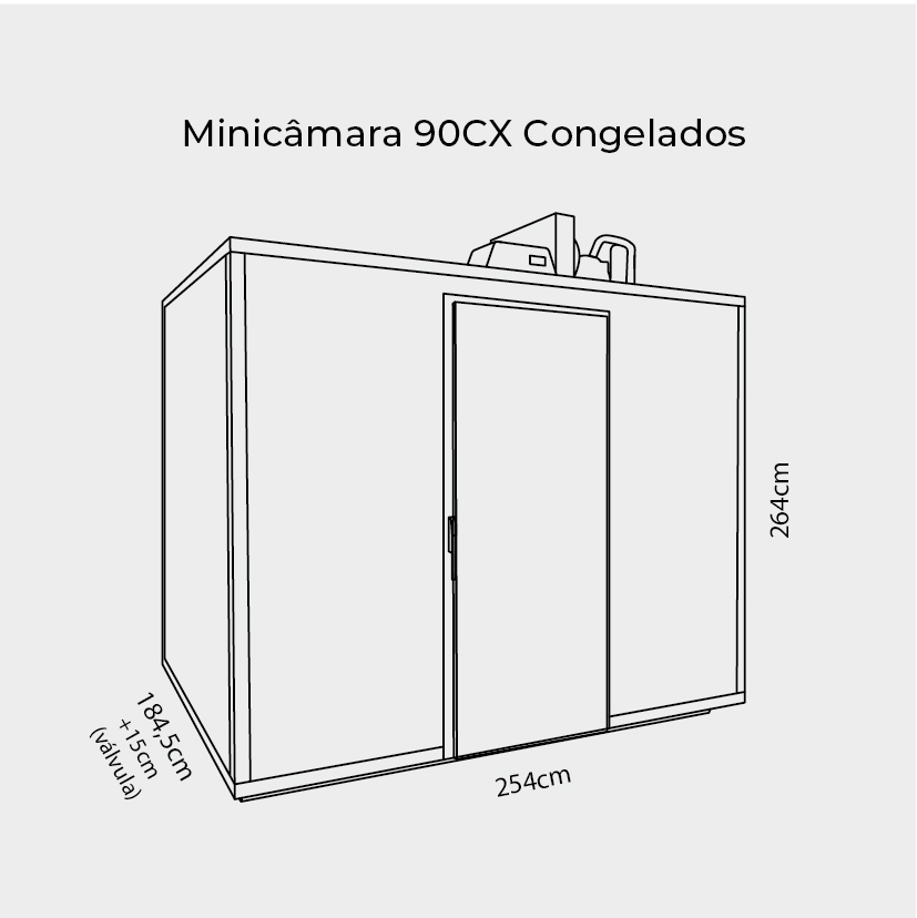 Minicâmara Modular 90CX / 7.150 Litros - Congelados