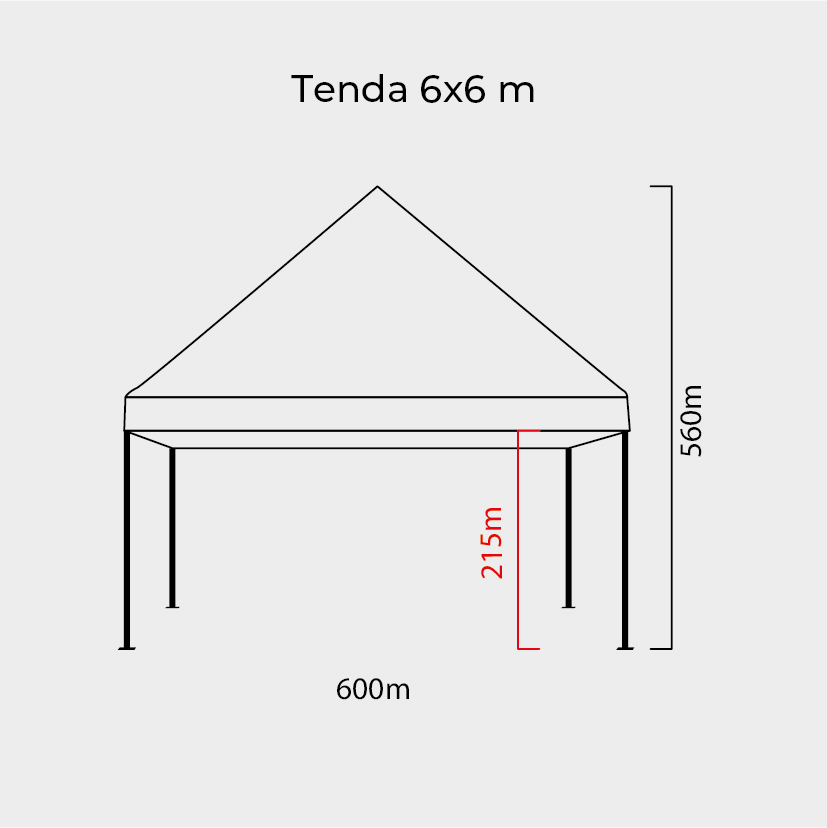 Tenda 6×6 metros