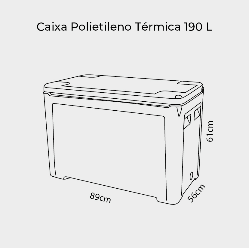 Caixa Térmica de Polietileno 190 Litros
