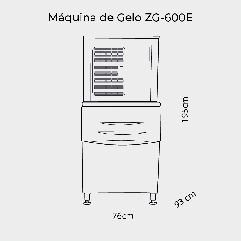 Máquina de Gelo LINHA EVOLUTION - ZG 600E