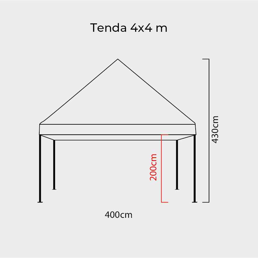 Tenda 4×4 metros