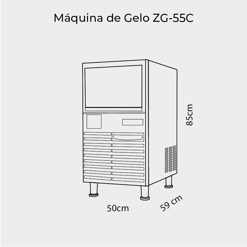 Máquina de Gelo LINHA EVOLUTION – ZG 55C